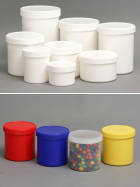 Plastic jars, tubs, pots and lids